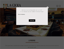 Tablet Screenshot of gioiarestaurant.com